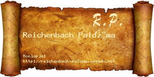 Reichenbach Palóma névjegykártya